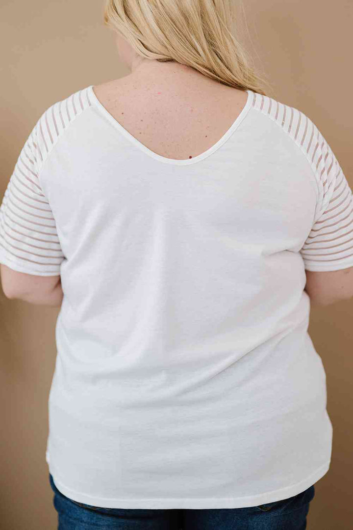 Plus Size HUNNY BUNNY Graphic Striped Tee | 1mrk.com