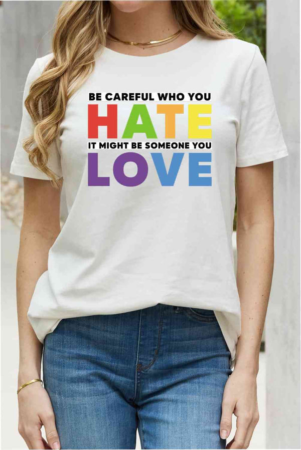 Simply Love Full Size Slogan Graphic Cotton Tee | 1mrk.com