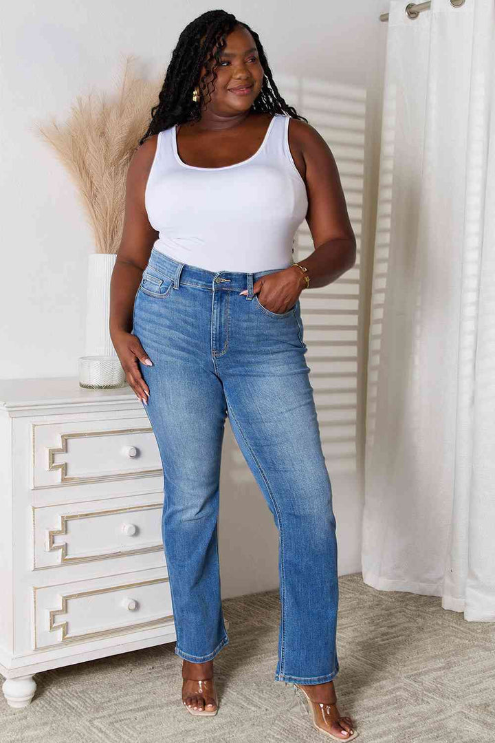 Judy Blue Full Size Bootcut Jeans with Pockets | 1mrk.com