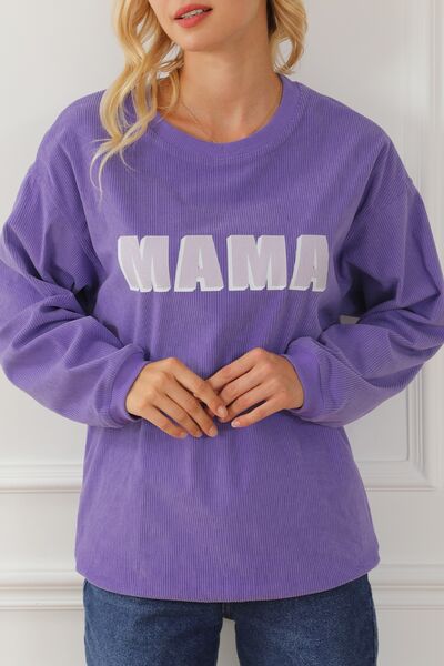 MAMA Round Neck Drop Shoulder Sweatshirt |1mrk.com