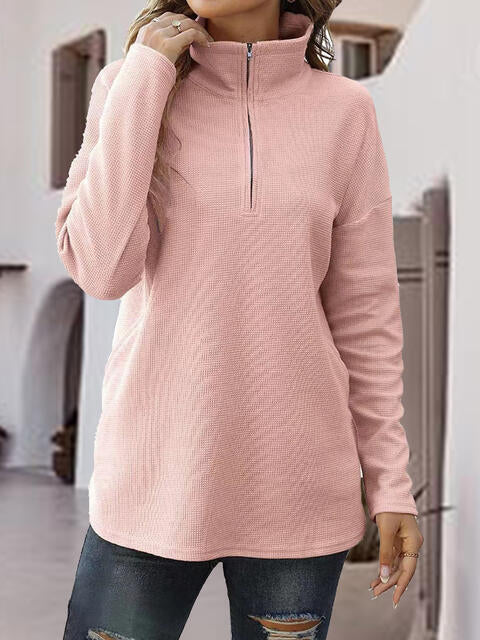 Half-Zip Drop Shoulder Sweatshirt |1mrk.com