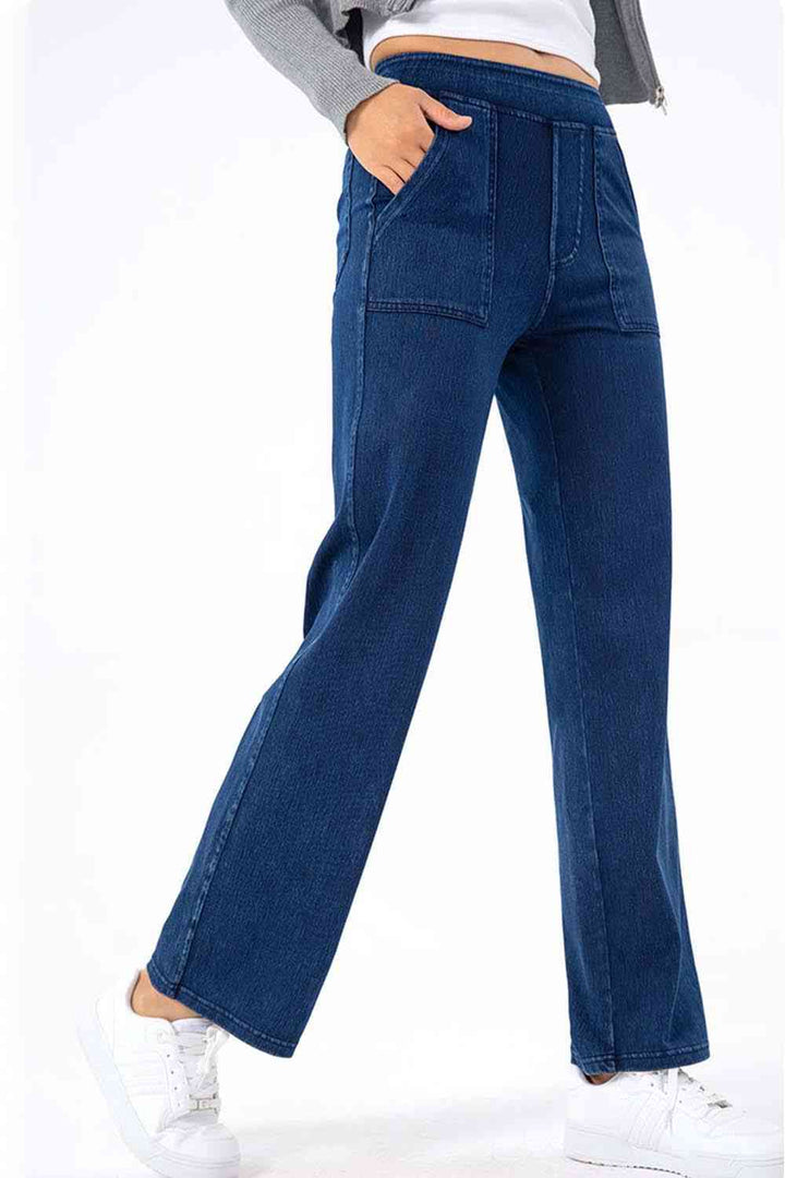 Pocketed Long Jeans | 1mrk.com