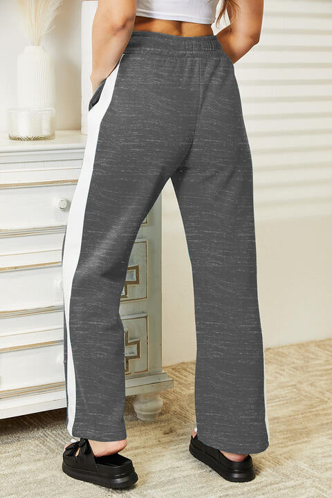 Ninexis Full Size Side Stripe Drawstring Pants | 1mrk.com