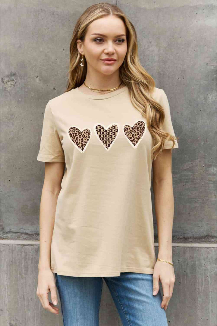 Simply Love Simply Love Full Size Heart Graphic Cotton Tee | 1mrk.com