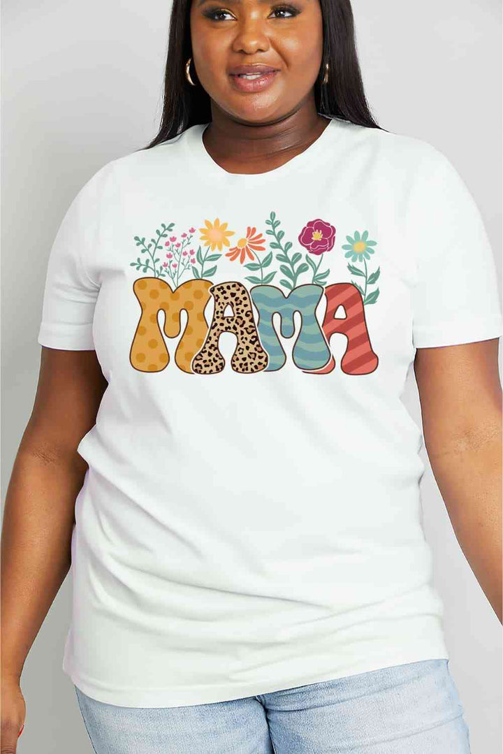 Simply Love Full Size MAMA Graphic Cotton Tee | 1mrk.com