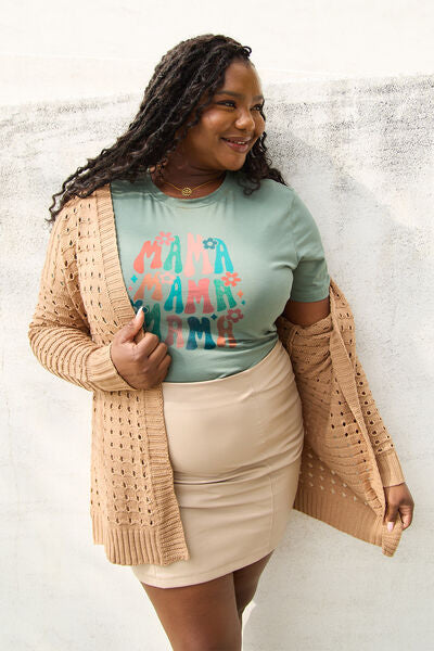 Simply Love Full Size MAMA Round Neck T-Shirt | Trendsi