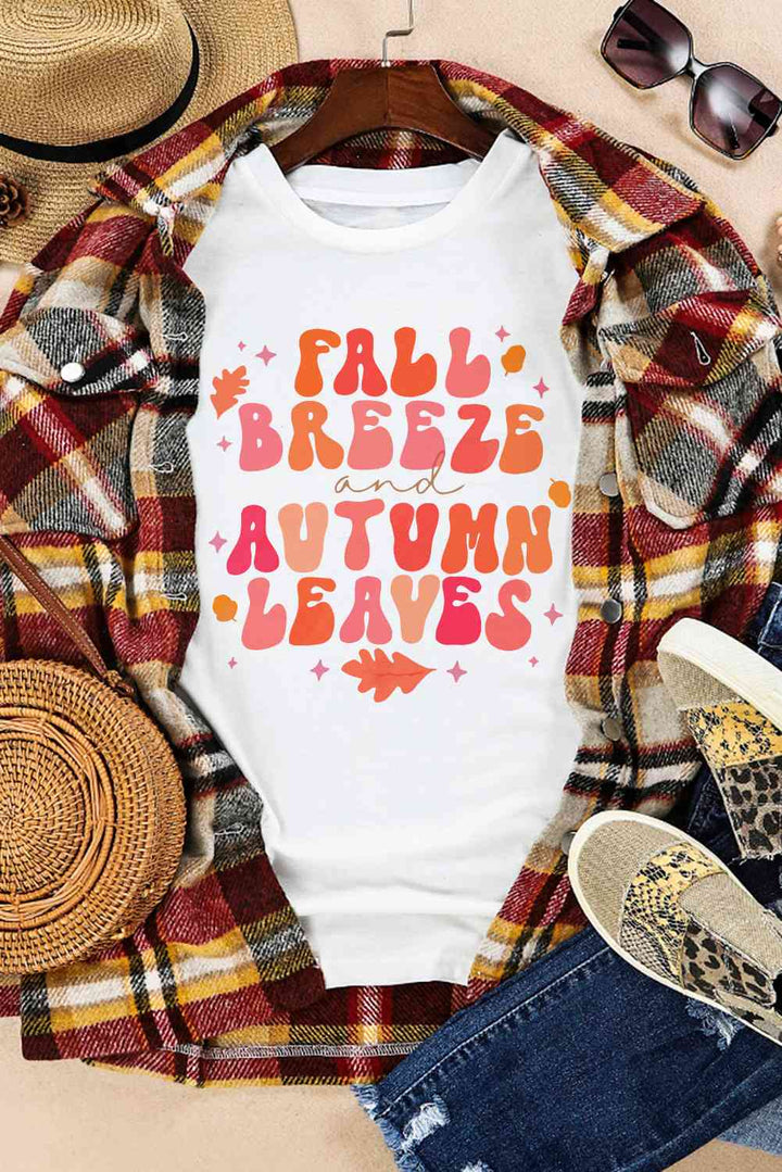 FALL BREEZE AUTUMN LEAVES Graphic T-Shirt | 1mrk.com