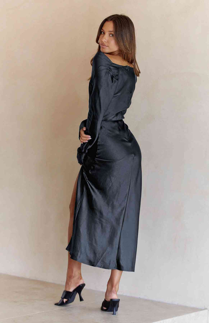 Cowl Neck Long Sleeve Maxi Dress | 1mrk.com