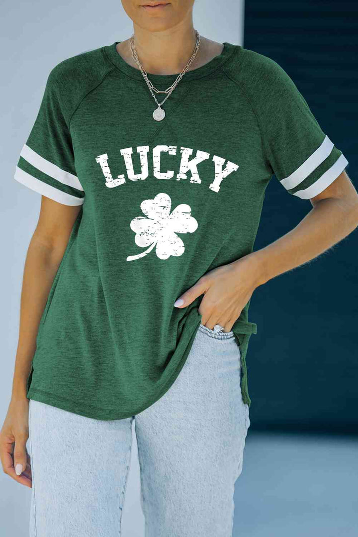 LUCKY Clover Graphic Tee Shirt | 1mrk.com