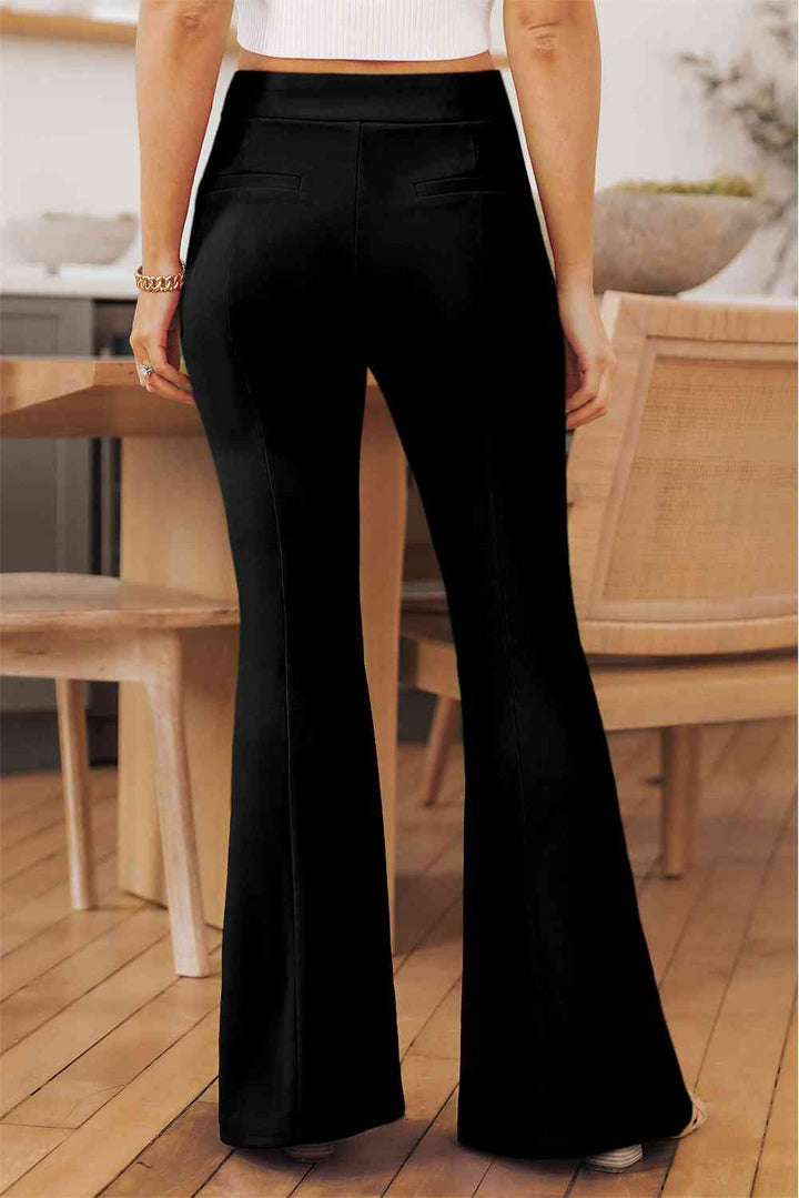 Front Slit Flare Leg Pants | 1mrk.com