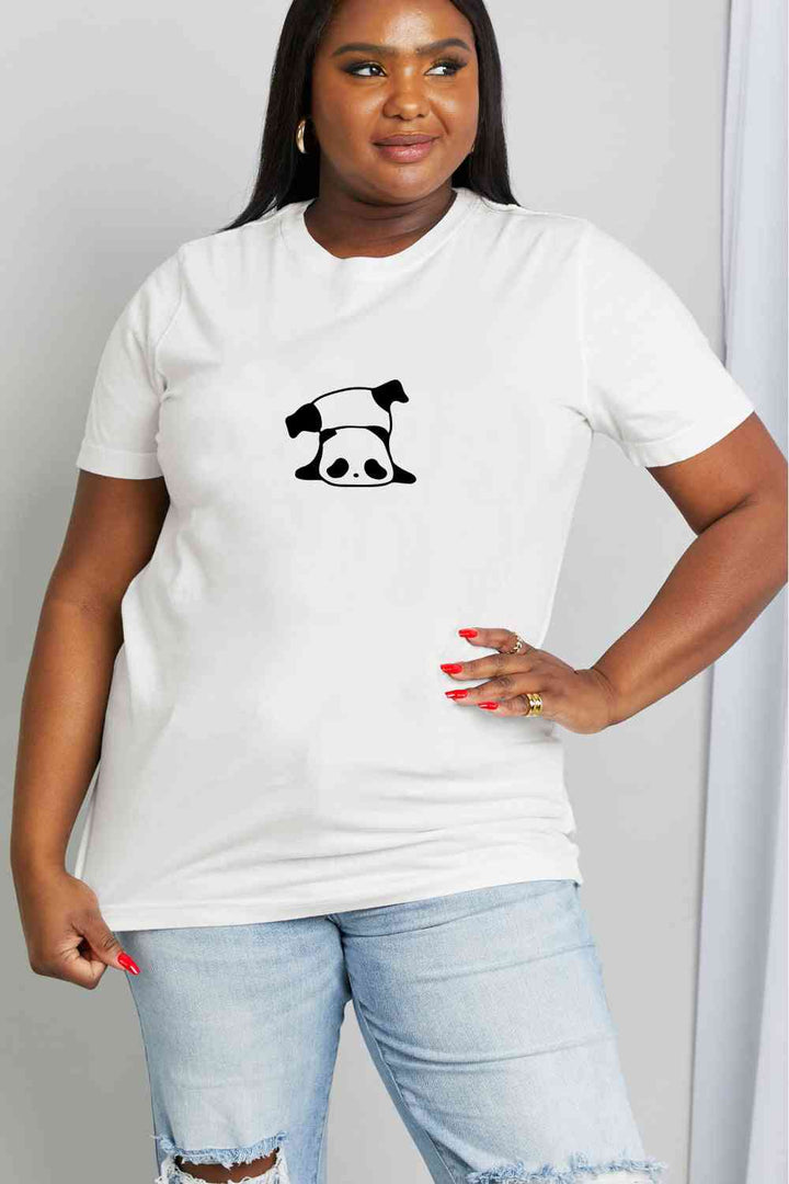 Simply Love Full Size Panda Graphic Cotton Tee | 1mrk.com