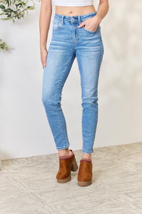 RISEN Full Size Mid Rise Skinny Jeans | 1mrk.com