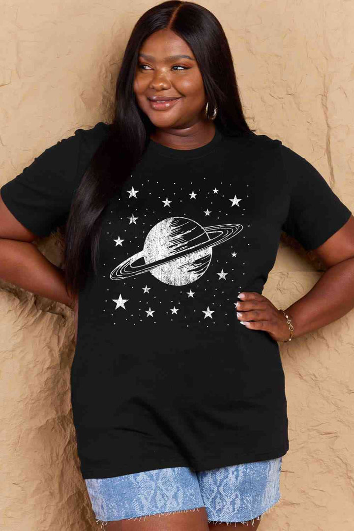 Simply Love Full Size Planet Graphic Cotton T-Shirt | 1mrk.com