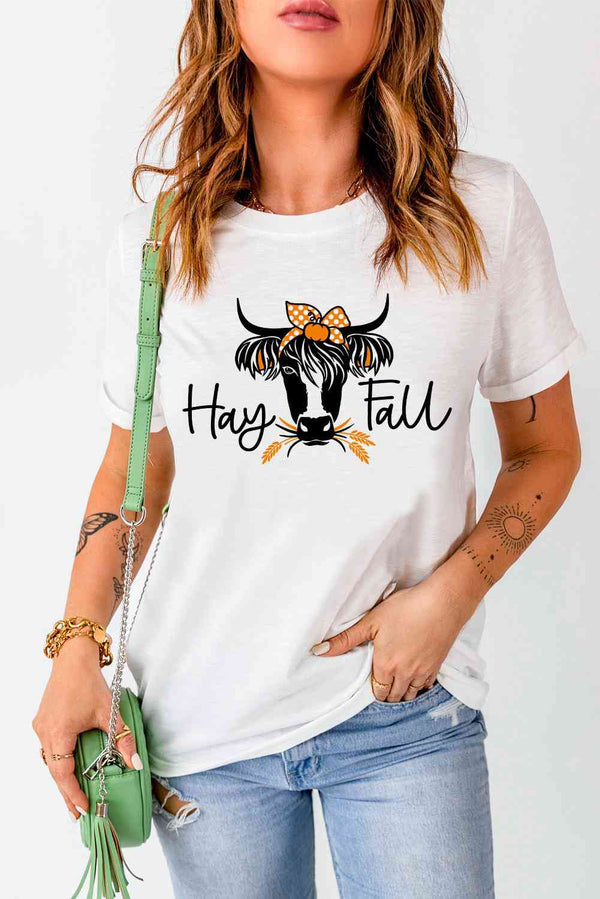 HAY FALL Bull Graphic Short Sleeve Tee | 1mrk.com