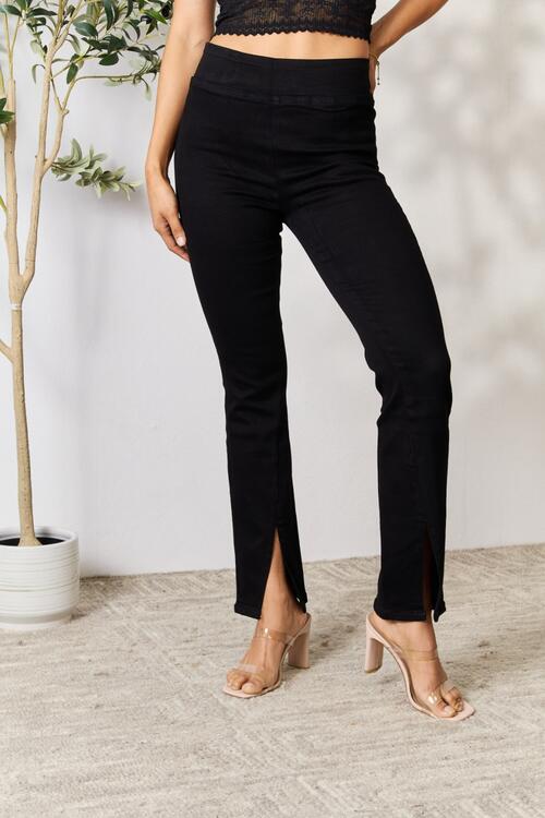 BAYEAS Slit Bootcut Jeans | 1mrk.com