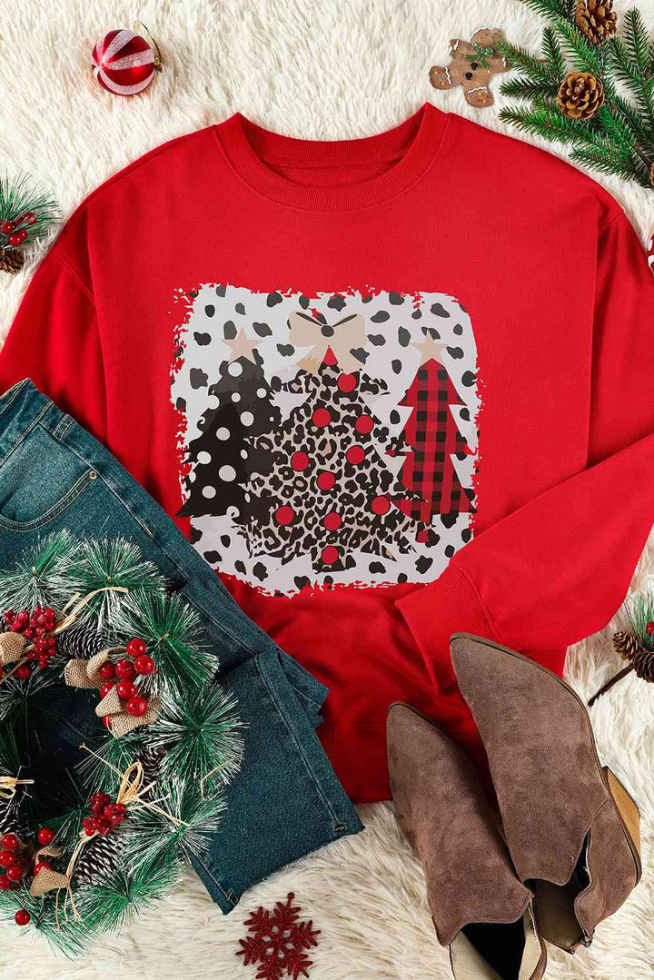 Christmas Tree Graphic Sweatshirt |1mrk.com