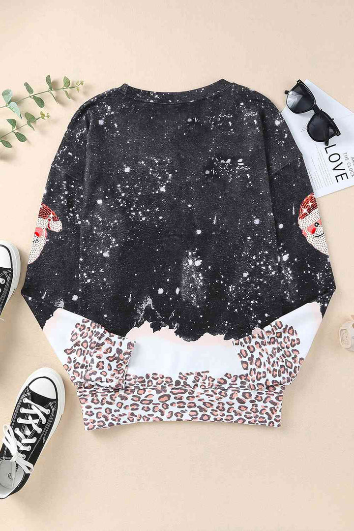 Sequin Patch Christmas Element Sweatshirt |1mrk.com