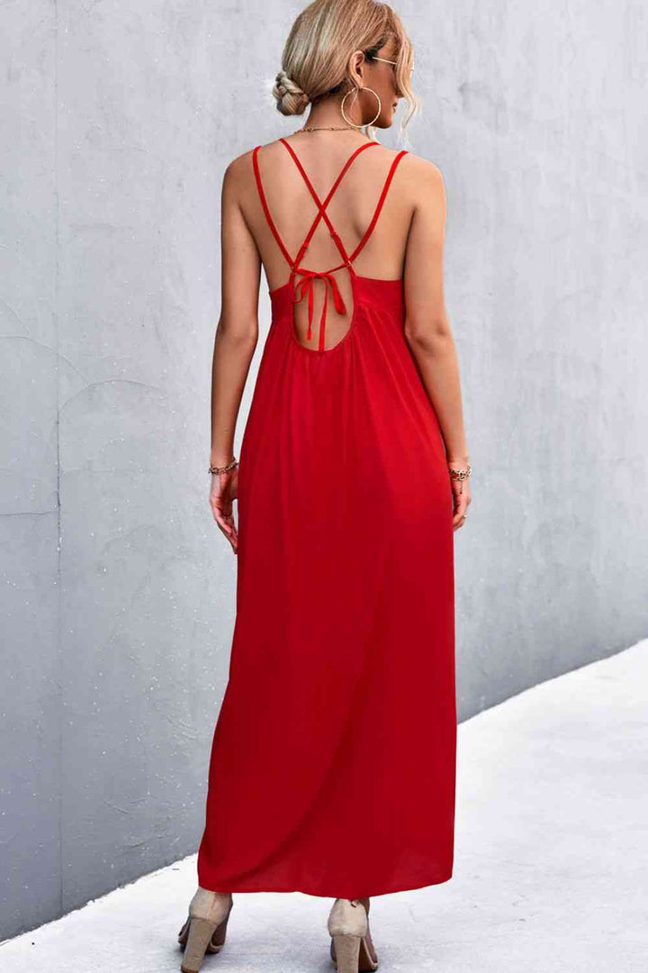 Double Strap Tie Back Dress |1mrk.com