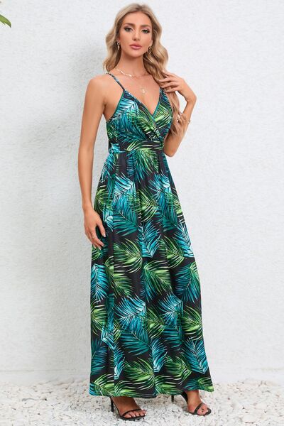 Printed Surplice Maxi Cami Dress | Trendsi