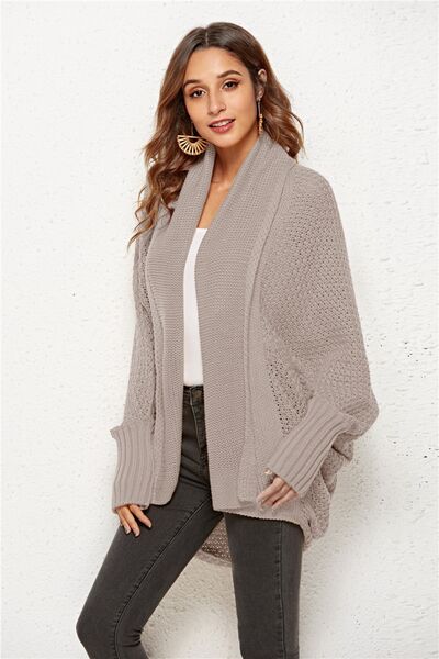 Open Front Batwing Sleeve Cardigan |1mrk.com