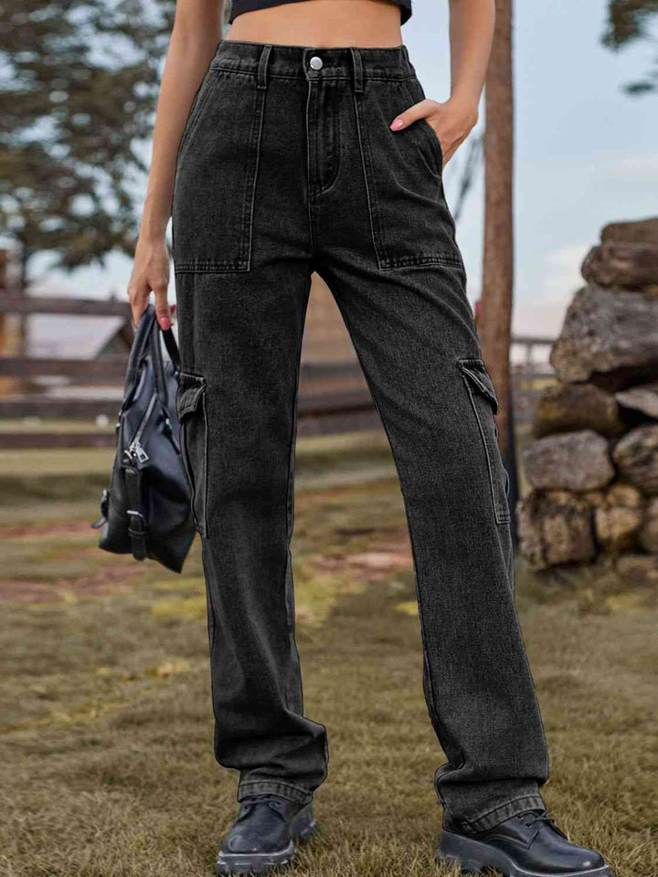 High Waist Cargo Jeans | 1mrk.com