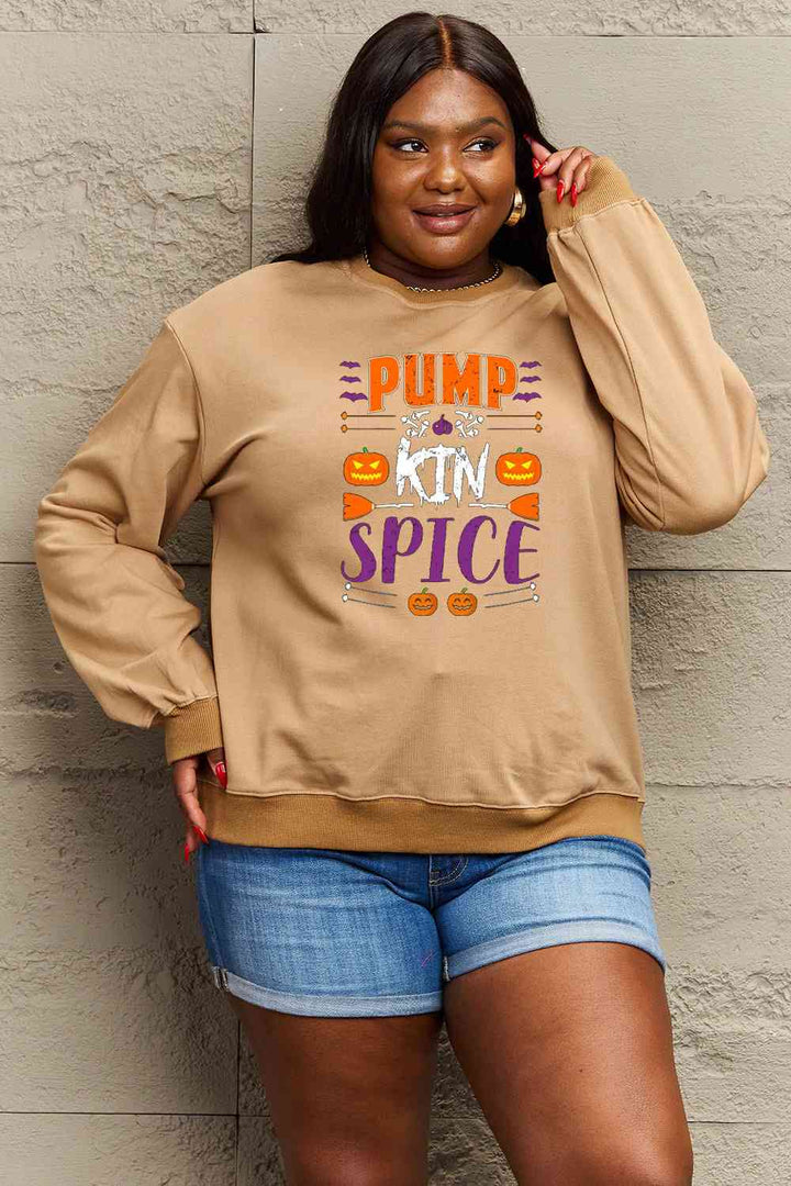 Simply Love Full Size PUMPKIN SPICE Graphic Sweatshirt |1mrk.com