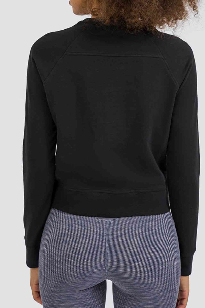 Cozy and Fabulous Raglan Sleeve Sports Top |1mrk.com