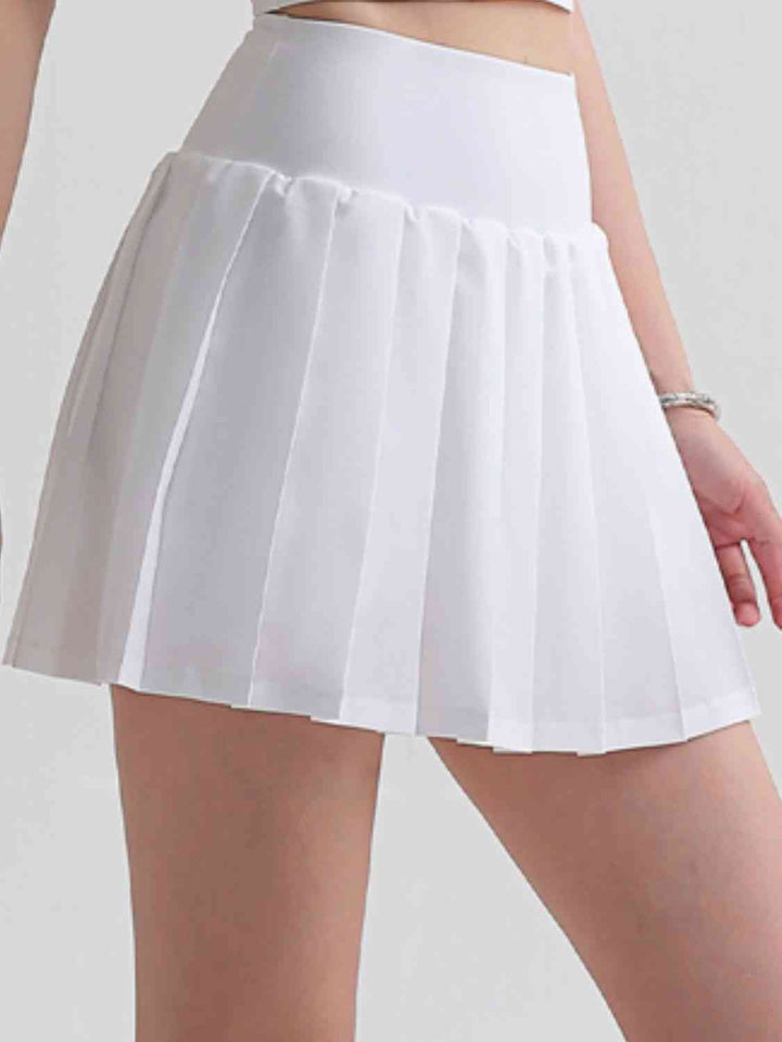 Pleated Elastic Waistband Sports Skirt |1mrk.com