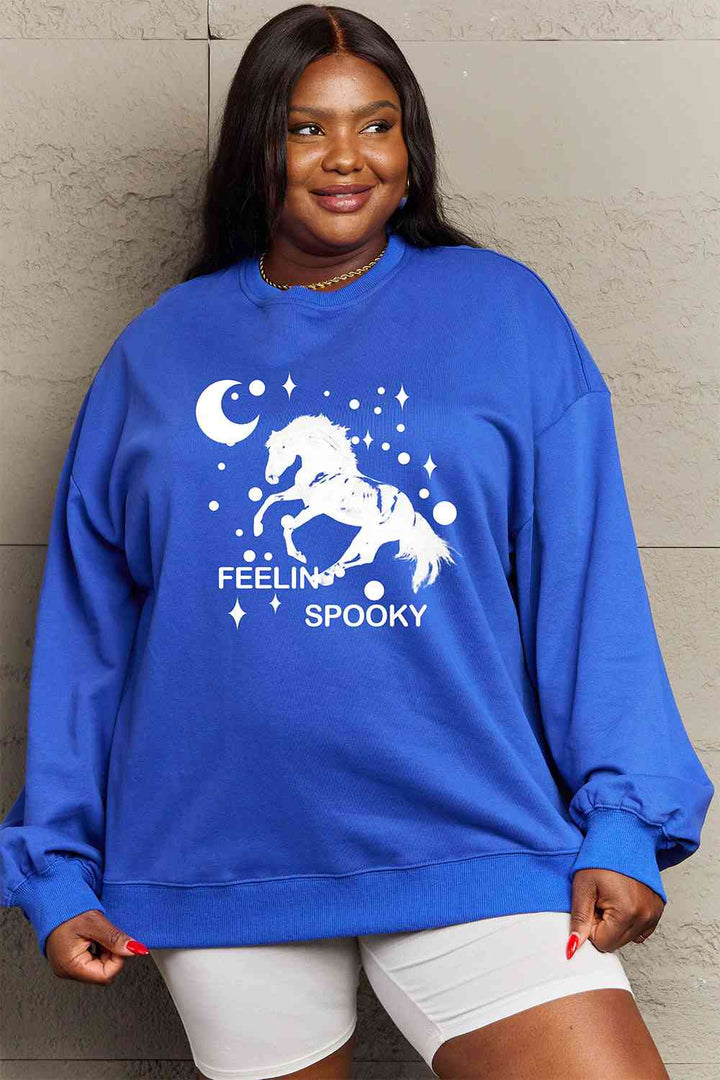 Simply Love Full Size Graphic Drop Shoulder Sweatshirt |1mrk.com