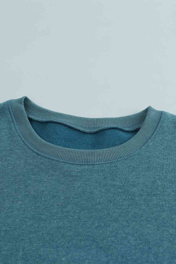 Color Block Ribbed Trim Sweatshirt |1mrk.com