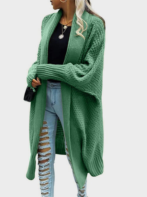 Open Front Long Sleeve Cardigan |1mrk.com