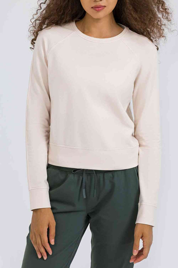 Cozy and Fabulous Raglan Sleeve Sports Top |1mrk.com