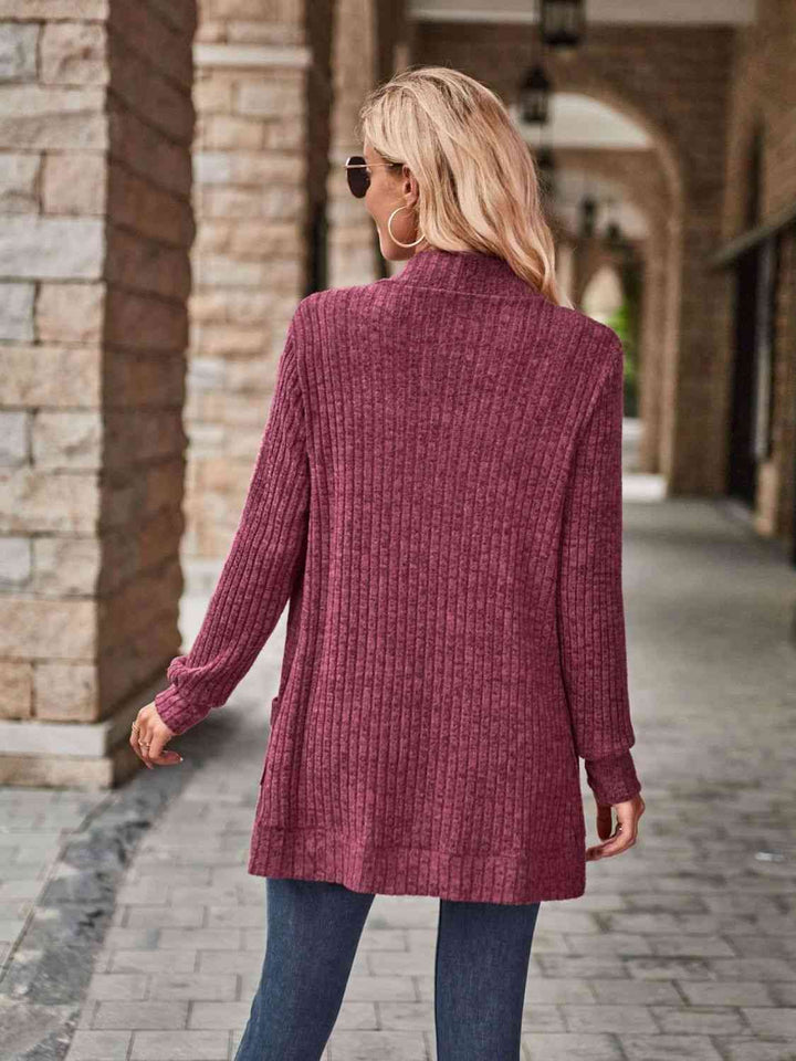 Open Front Cardigan with Pockets |1mrk.com