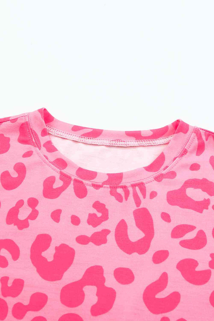 Leopard Round Neck Tee | 1mrk.com