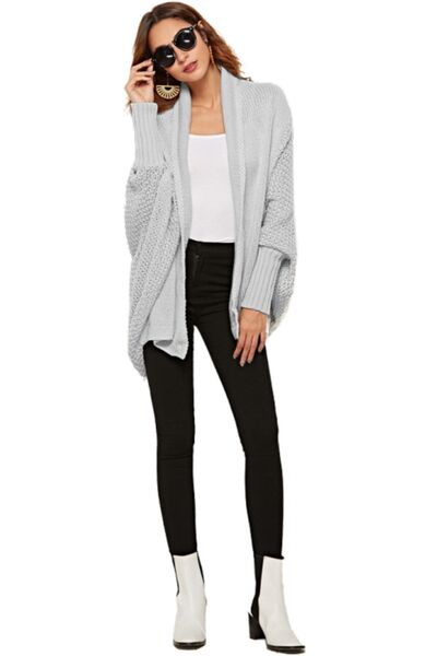 Open Front Batwing Sleeve Cardigan |1mrk.com