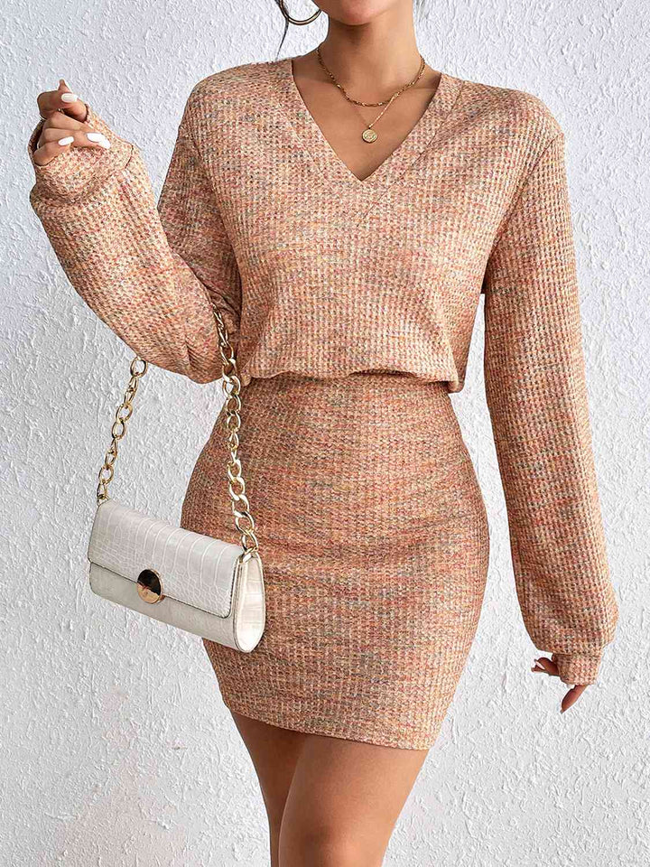 Lace Detail V-Neck Mini Dress | 1mrk.com