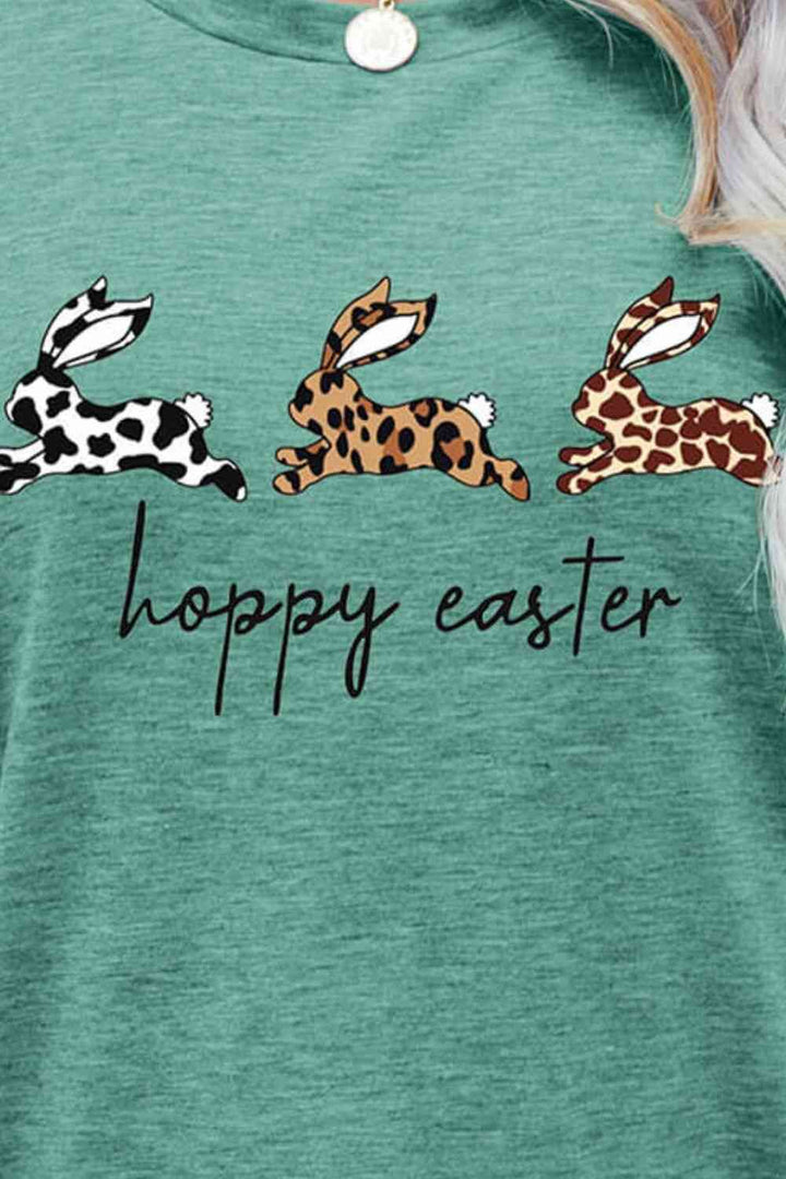 HOPPY EASTER Bunny Graphic Tee Shirt | 1mrk.com