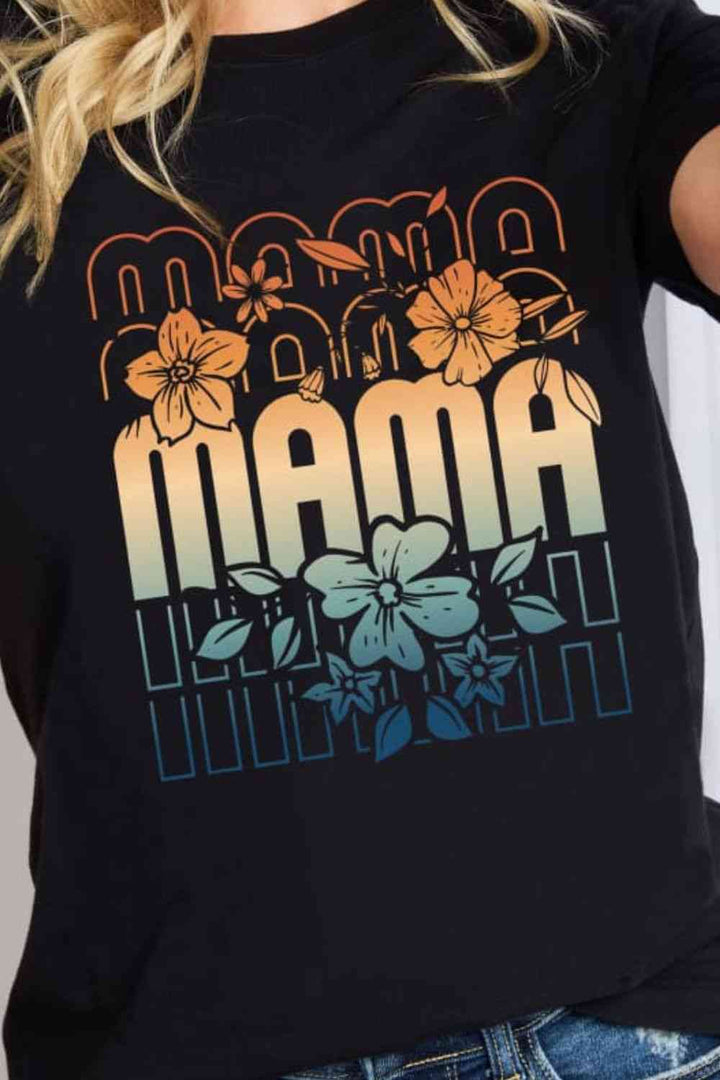 Simply Love Full Size MAMA Graphic Cotton T-Shirt | 1mrk.com