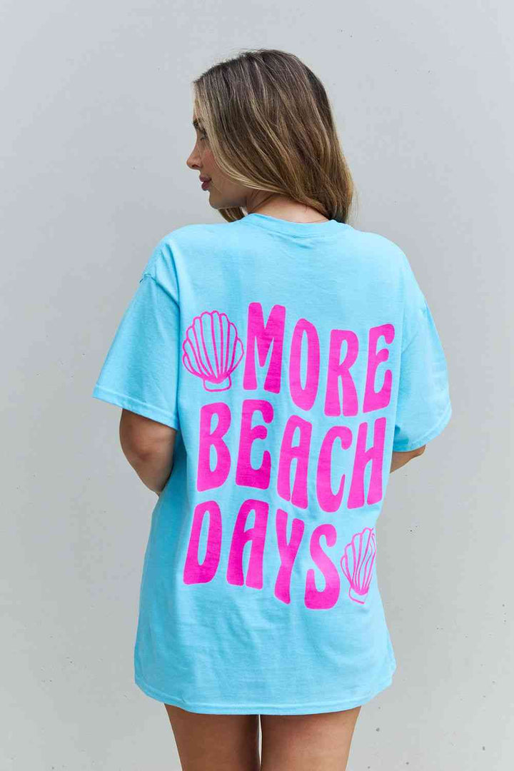 Sweet Claire "More Beach Days" Oversized Graphic T-Shirt | 1mrk.com