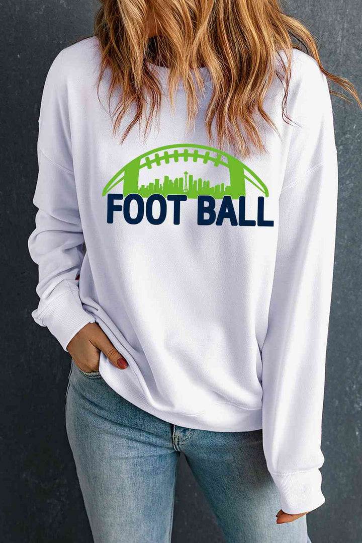 FOOTBALL Graphic Long Sleeve Sweatshirt |1mrk.com