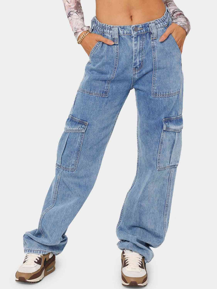 Straight Jeans with Pockets |1mrk.com