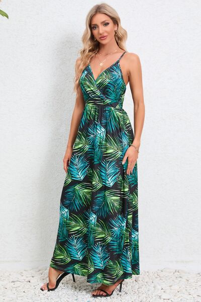 Printed Surplice Maxi Cami Dress | Trendsi