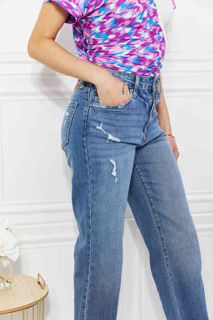 Kancan Full Size Melanie Crop Wide Leg Jeans | 1mrk.com