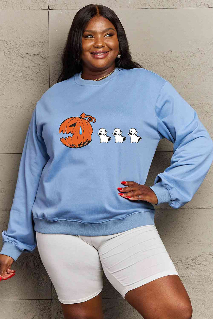 Simply Love Full Size Graphic Dropped Shoulder Sweatshirt |1mrk.com