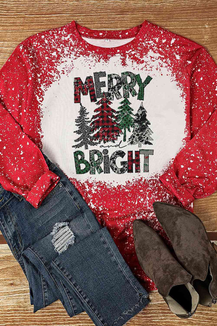 MERRY BRIGHT Graphic Long Sleeve T-Shirt | 1mrk.com