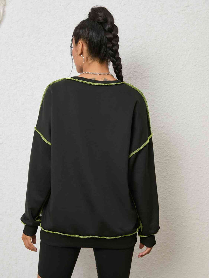 Graphic Round Neck Sweatshirt |1mrk.com