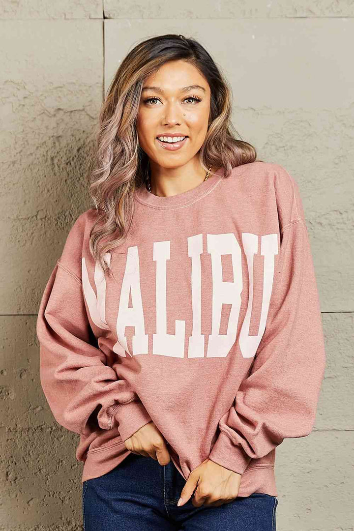 Sweet Claire "Malibu" Oversized Crewneck Sweatshirt |1mrk.com