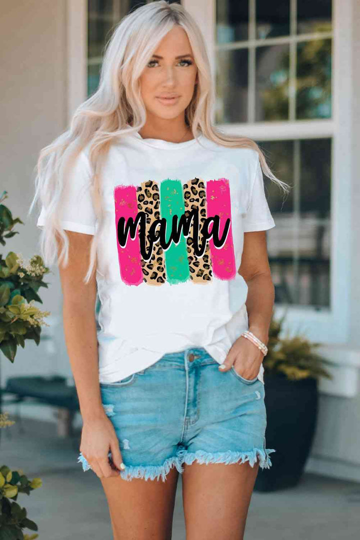 MAMA Graphic Round Neck T-Shirt | 1mrk.com