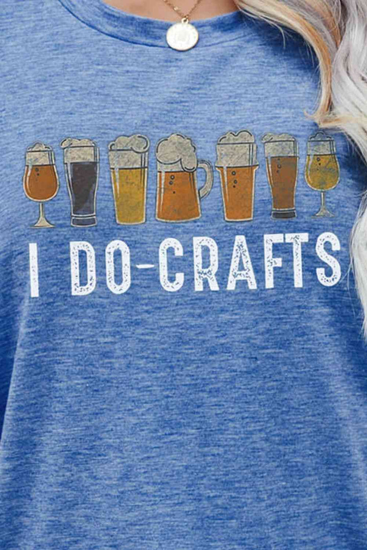 I DO CRAFTS Round Neck T-Shirt | 1mrk.com