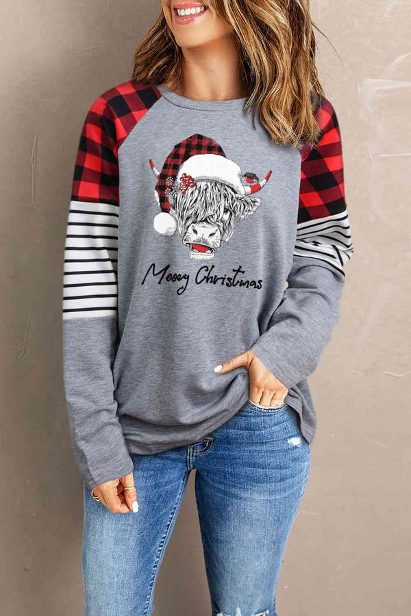 Graphic Plaid Long Sleeve T-Shirt | 1mrk.com